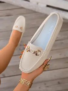 Women's Square Toe Loafers Slip-On Ballet Flats, Comfortable PU Leather Work Shoes, Fashion Office Footwear, All Seasons, Commuter Shoes Work