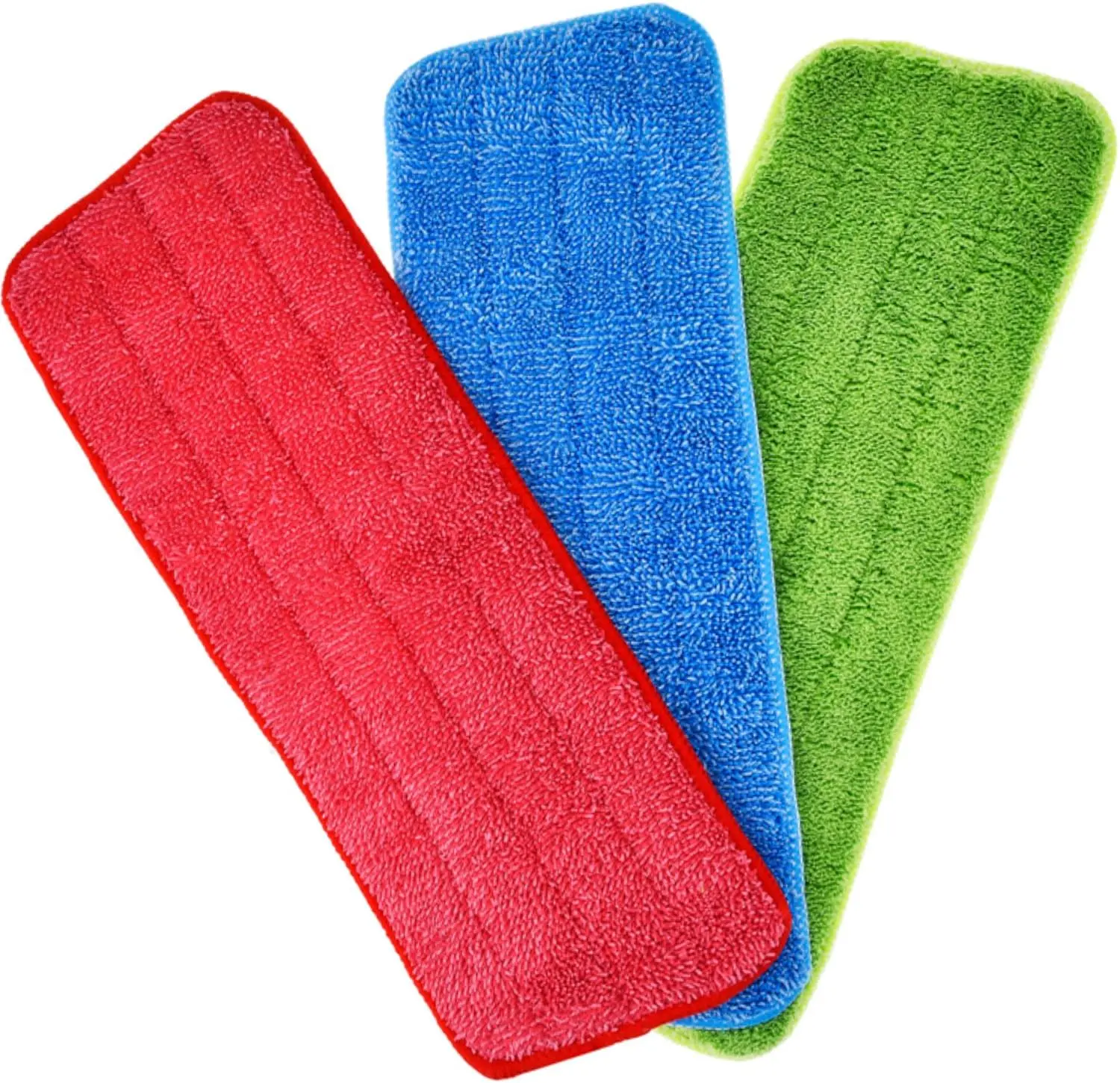 3-Pieces Reusable Wet/Dry Microfiber Replacement Mop Pads, Water Absorbent Washable 16.5x5.5cm Refills for Reveal Spray Mop Heads