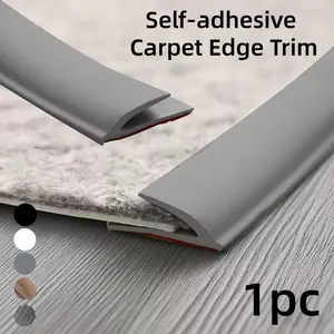 3.5cmx3meters Self-adhesive Carpet Edges Trim, Flexible Floor Transition Strip from Carpet to Tile, PVC Threshold Transition Strip for Home Doorways and Kitchen Entrances, Easy Installation