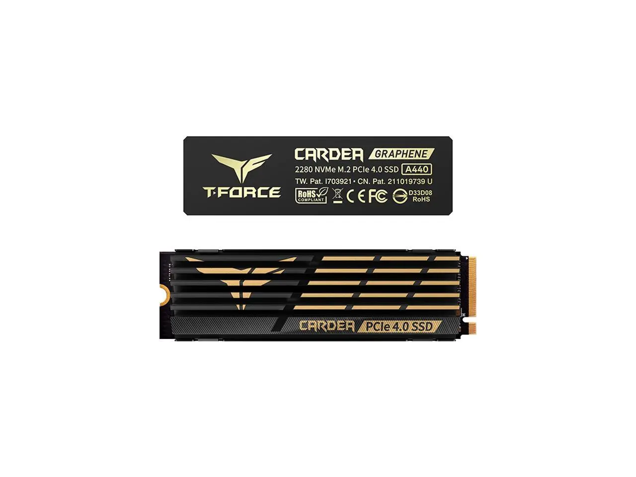 Team Group T-FORCE CARDEA A440 M.2 2280 4TB PCIe Gen 4.0 x4 NVMe 1.4 Internal Solid State Drive (SSD) TM8FPZ004T0C327