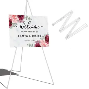 Portable Folding Poster Stand, Adjustable metallic Tripod Stand, Wedding Sign Display Easel, Presentation Board for Home & Office