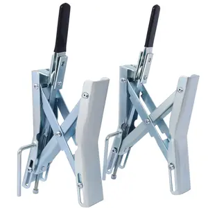 Donext Axel-Chock Wheel-Stabilizer for RV Trailer Camper Universal Quick-Lock Tire-Stop for Dual Axle Vehicles Fits up to 6 Inches Set of 2 Expandable Design Durability Stability Premium Materials