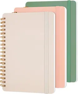 3 PCS Small Spiral Notebook 5x7, Notebooks for Note Taking, Morandi Spiral Journal Notebook, Work Notebook Small Notebooks 5x7 with Strap, Cute Notebooks for Women 70 Sheets/Note Books