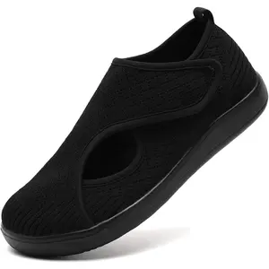 Women's Diabetic Wide Toe Slip-On Walking Shoes - Adjustable Closure, Lightweight, Breathable, Easy On/Off Footwear for Spring, Wide Foot Slip-Ons