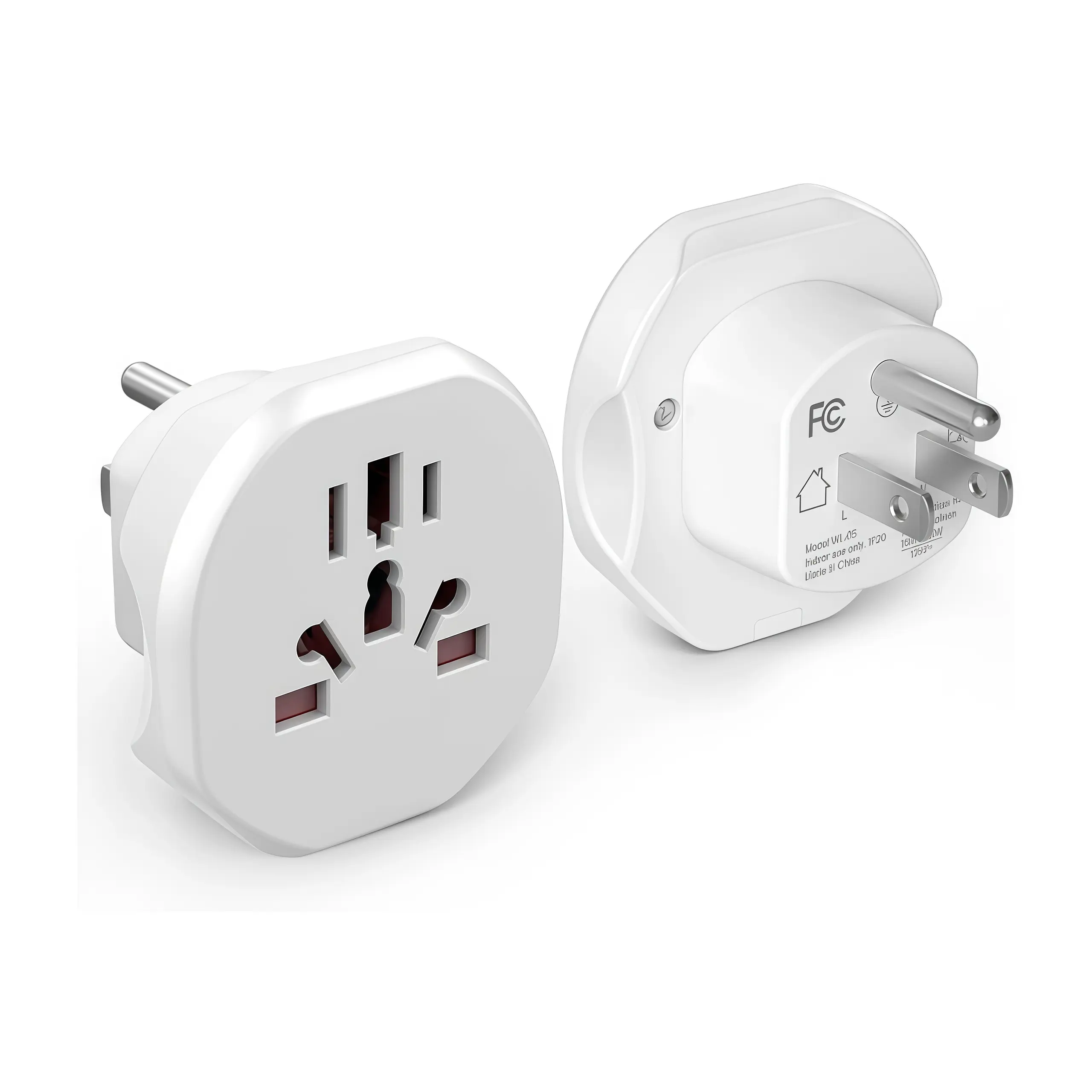 Universal Travel Adapter 2 Pack, Worldwide Plug Converter for Europe UK US Japan Australia China, Travel Essential Charger Adapter