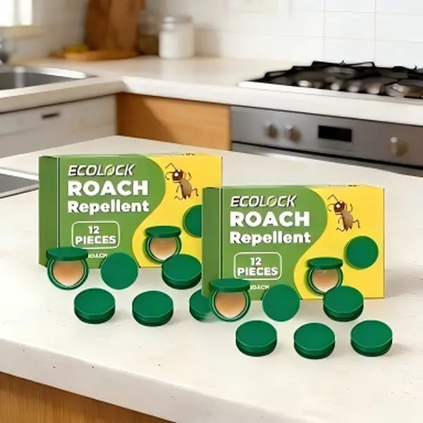 ECOLOCK Solid Cockroach Control Kit - Powerful Gel Bait, Rodent Repellent Pouches for Domestic Indoor Use (Dormitory, Kitchen) & Outdoor Pest Extermination, Cockroach Repellent Cockroaches, Insect Control Cockroaches