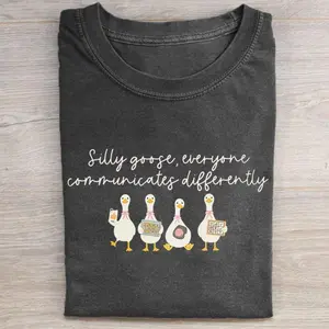 Comfort Colors Silly Goose Communication T-shirt, Funny Graphic Tee, Unisex Gift