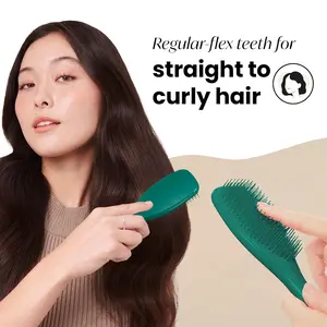 Tangle Teezer Ultimate Detangler Hairbrush for Wet & Dry Hair, Eliminates Knots & Reduces Breakage for All Hair Types Millennial Pink bounce curl brush 4c