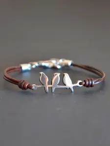 Boho Style Bird Design Pu Leather Bracelet, Trendy Stack Bangle, Fashion Jewelry for Party, Daily Clothing Decor, Trendy All-match & Exquisite Jewelry for Birthday Gift