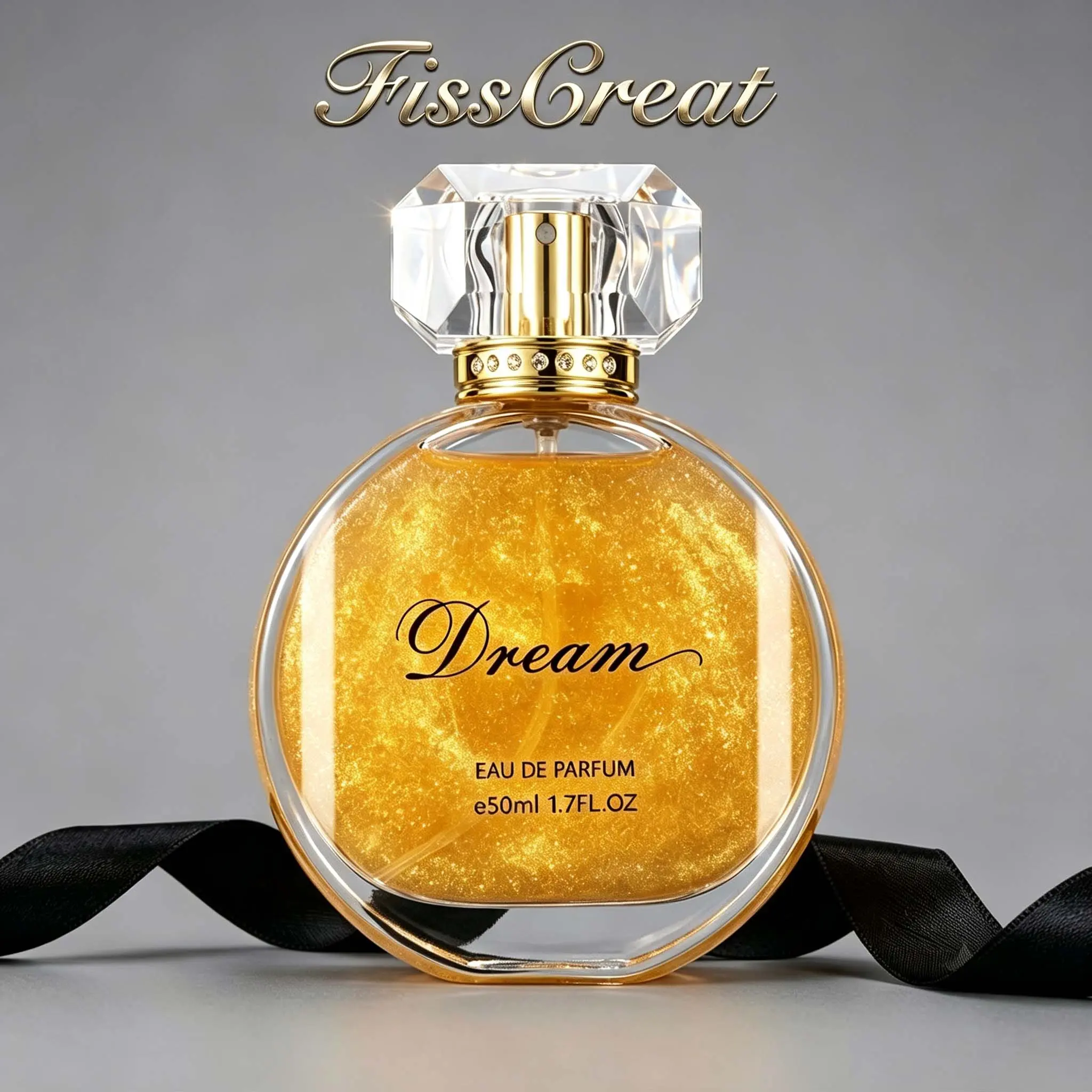 Eau de Parfum for Women, Cruelty Free Golden Glitter Perfume, Long Lasting Floral Fruity Fragrance & Botanical Extracts, Not Tested on Animals, Vanilla Musk Cedar Base, For Date Night Everyday Wear Office Evening Events Gift for Her, 1.7 FL.OZ