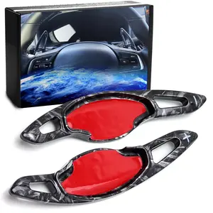 iJDMTOY Forged Caron Fiber Pattern/Style Large Paddle Extensions For Honda 2022-up Civic, 2023-up Accord, CR-V, Acura Integra