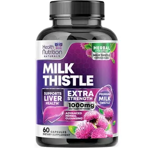 Milk Thistle Supplement - Liver Cleanse Detox & Repair Formula 1000mg with Dandelion - Nature's Herbal Milk Thistle Extract Supplements w/Silymarin Marianum, Supports Liver Health - 60 Capsules
