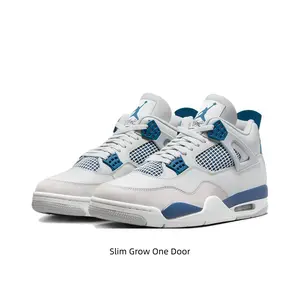 White Royal Blue Low Top Basketball Sneakers Breathable Mesh Blue Plastic Hardware Air Cushion Midsole Street Kicks