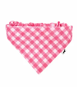 Pink Plaid Dog Bandana