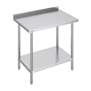 VEVOR 24x 36x 36 Inch Stainless Steel Work Table, Commercial Food Prep Worktable Heavy Duty Prep Worktable, Metal Work Table with Adjustable Height for Restaurant, Home and Hotel