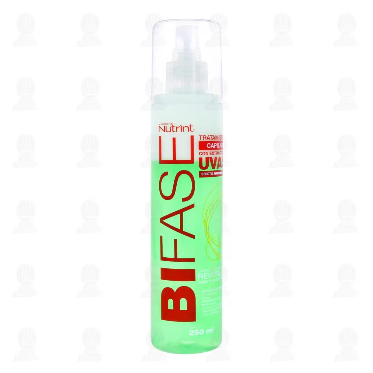 Nutrint BIFASE Leave In Spray GREEN 250ml with Grape Extract & Keratin Hydrating Nourishing Treatment for All Hair Types Moisture Hydrate Blend Lightweight Moisturizing - Restore