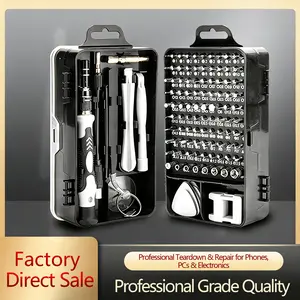 122-Piece Multi-Function Tool Set, Includes Standard & Special Bits, Removal Tools, Lever Bars, Extension Rods, Ideal for Various Repair Tasks