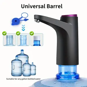 Smart USB Rechargeable Water Dispenser – Low Noise, Fast Flow, Long-Lasting Battery, Healthy Materials, Precise Quantitative Control for Bottled Water at Home, Office, or Outdoors