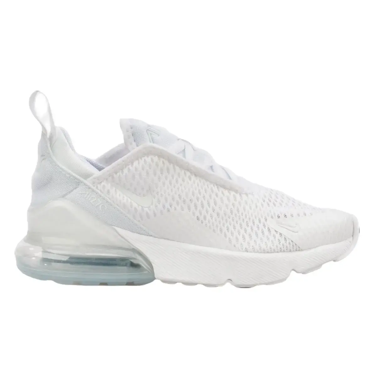 Nike Air Max 270 White Silver Kids Fashion Shoes New