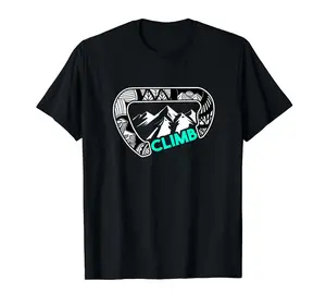 Cool Carabiner Rock Climbing Gift Print Climber Bouldering T-Shirt S-3XL