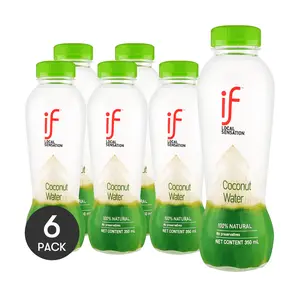 6 Pack IF 100% Coconut Water - Natural Hydration Drink, 0 Sugar 0 Fat Low Calorie, 11.83 fl oz Each