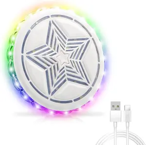 Auto Ceiling Roof Lights DJ Colorful Atmosphere Light USB Rechargeable Wireless Voice Control Car LED Lights Interior 6 Modes Ceiling Lamp Magic Strobe Light for Car, Bedroom, Party