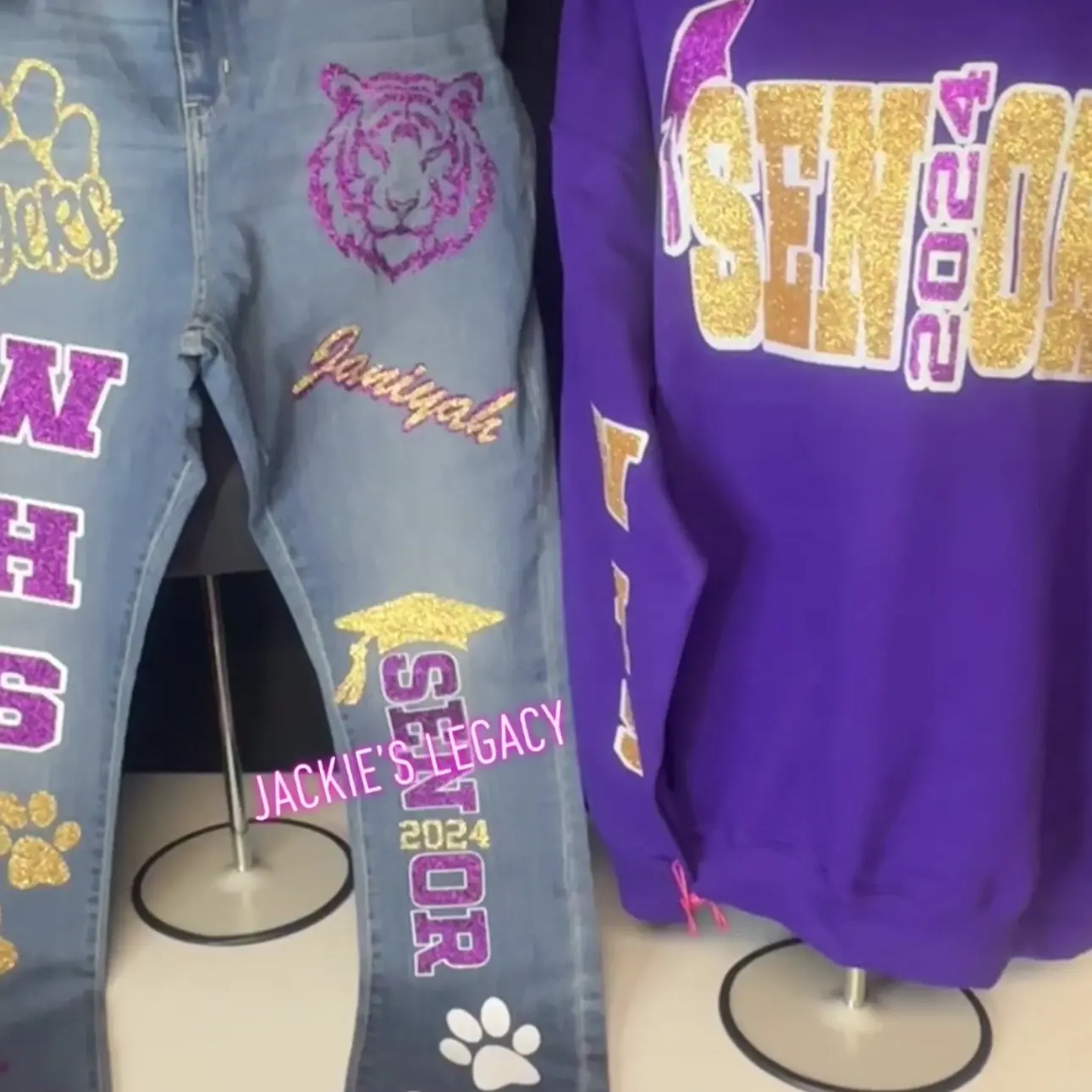 Custom senior Jean/shirt set