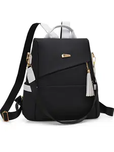 2026 New Fashionable Striped Backpack, Large Capacity Lightweight Travel Bag, Casual All-Season Commute Backpack, Versatile Shoulder Bag