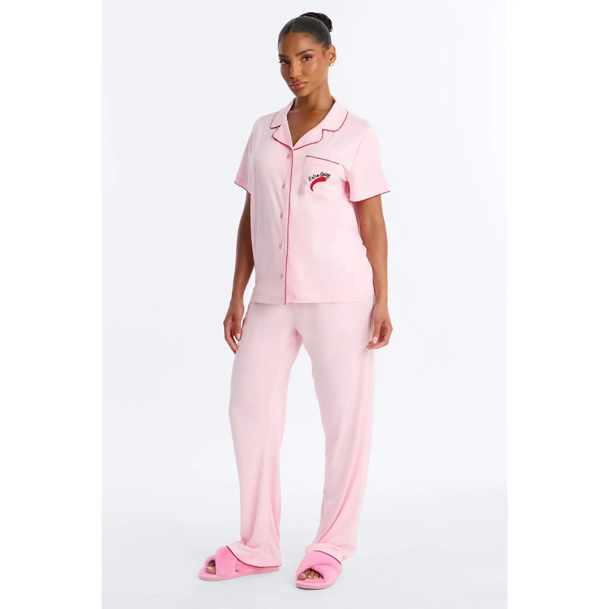 Extra Spicy PJ Pant Set - Pink/combo