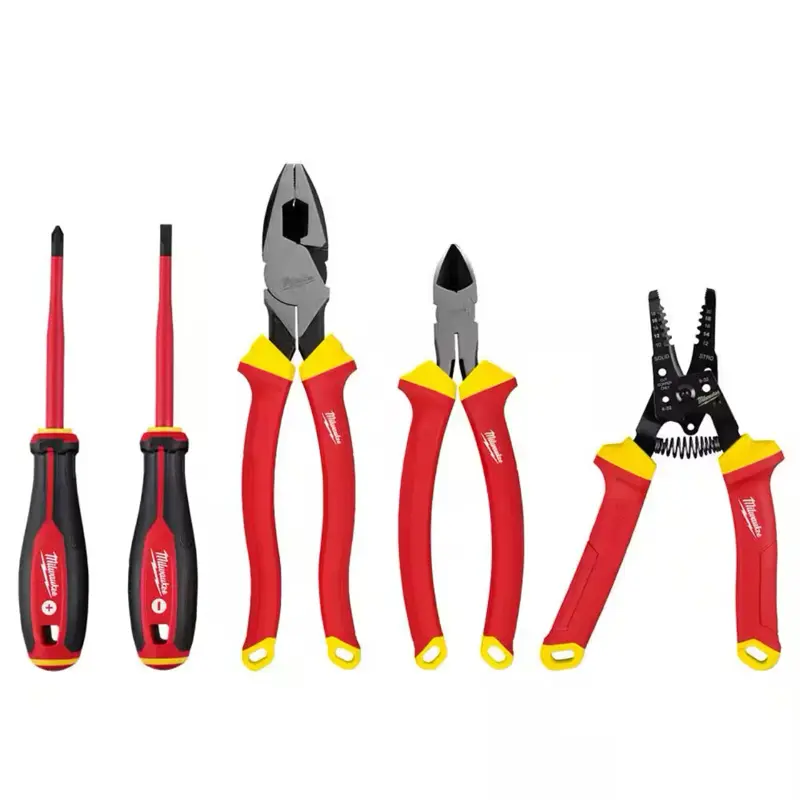 Milwaukee 5-Piece 1000V Insulated Hand Tool Set for Professional Hardware Repairs