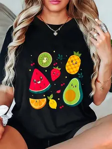 100% Cotton Fruits Costume Cute Tee Fruit Salad Men Women Couples T-Shirt T-Shirt