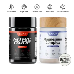 Snap Supplements - Nitric Oxide Booster 60ct + Magnesium Complex - Natural Supplement Bundle