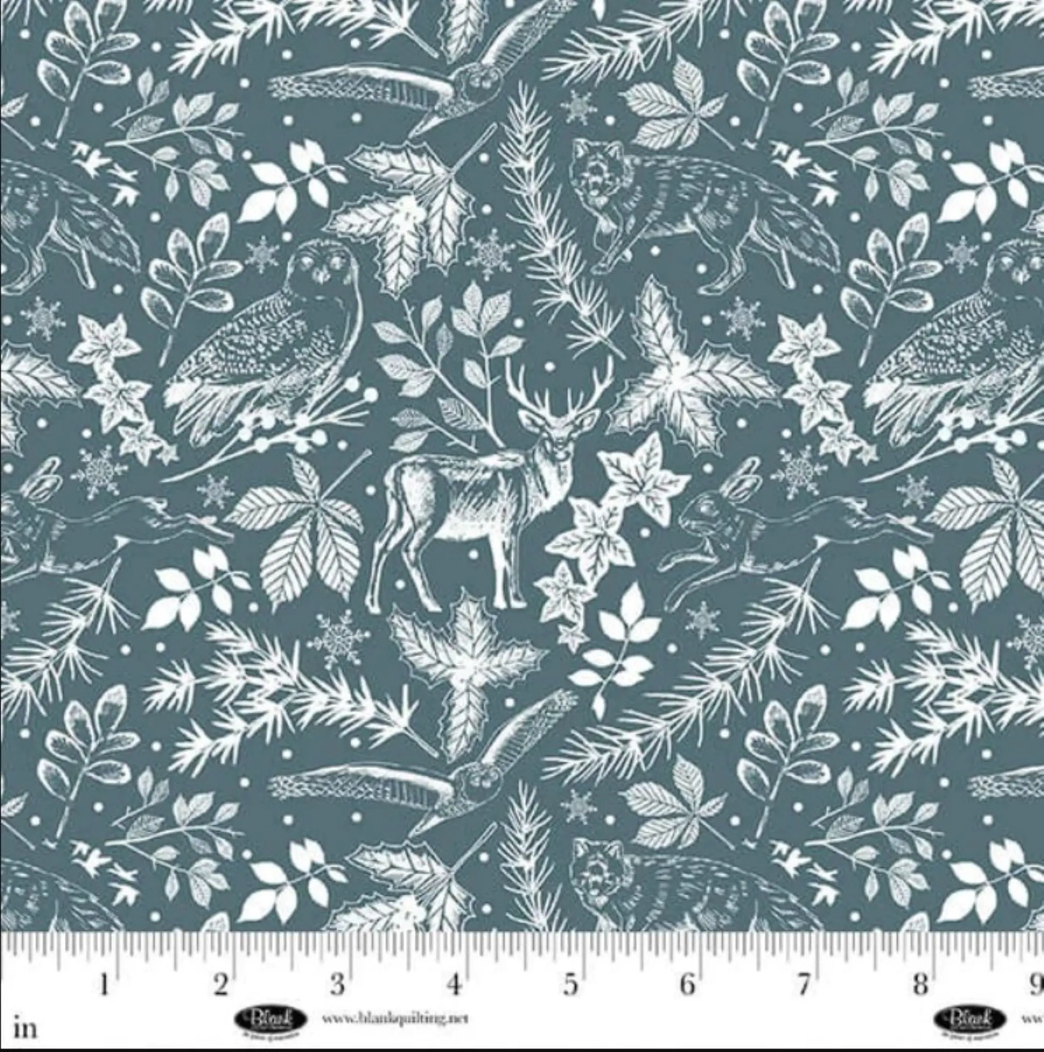 Winter Whispers Woodland Quilt Fabric by the Yard | 100% Cotton Winter Fabric