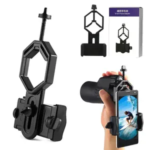 Universal Cell Phone Telescope Adapter Mount Clip for Binocular Monocular Spotting Scope Smartphone Compatible Cellphone Stand