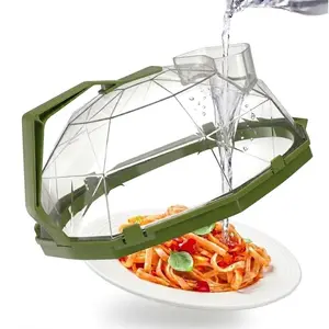Microwave Splatter Cover with Steamer Basket, Upgrade Version, Transparent Tray Lid, Kitchen Essential Tool, Moving Gift