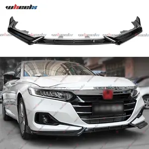 2021-2022 Honda Accord - 3-Pieces V-Style Exterior Kit, Gloss Black Front Bumper Lip Spoiler & Carbon Fiber Trunk Spoiler fathersdaygift fathersdaygift