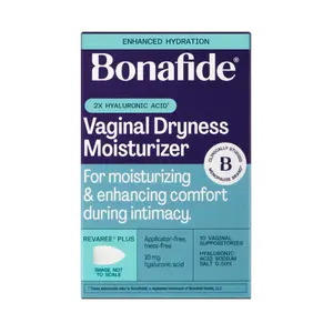 Revaree Plus by Bonafide. Vaginal moisturizer with 10mg hyaluronic acid & soothing sweet almond oil. — 1-month supply (10 Inserts)