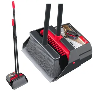 Broom & Dustpan Set, 1 Set Long Handle Detachable Floor Cleaning Broom, Household Cleaning Tool for Home Kitchen Living Room, Broom With Dustpan, Broom Dustpan Combo, Home Cleaning Tools, Home Supplies