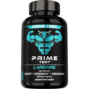 Prime Labs L-Arginine 1500mg Capsules | Workout Pump + Performance Support | Energy & Endurance Support | 60 Count