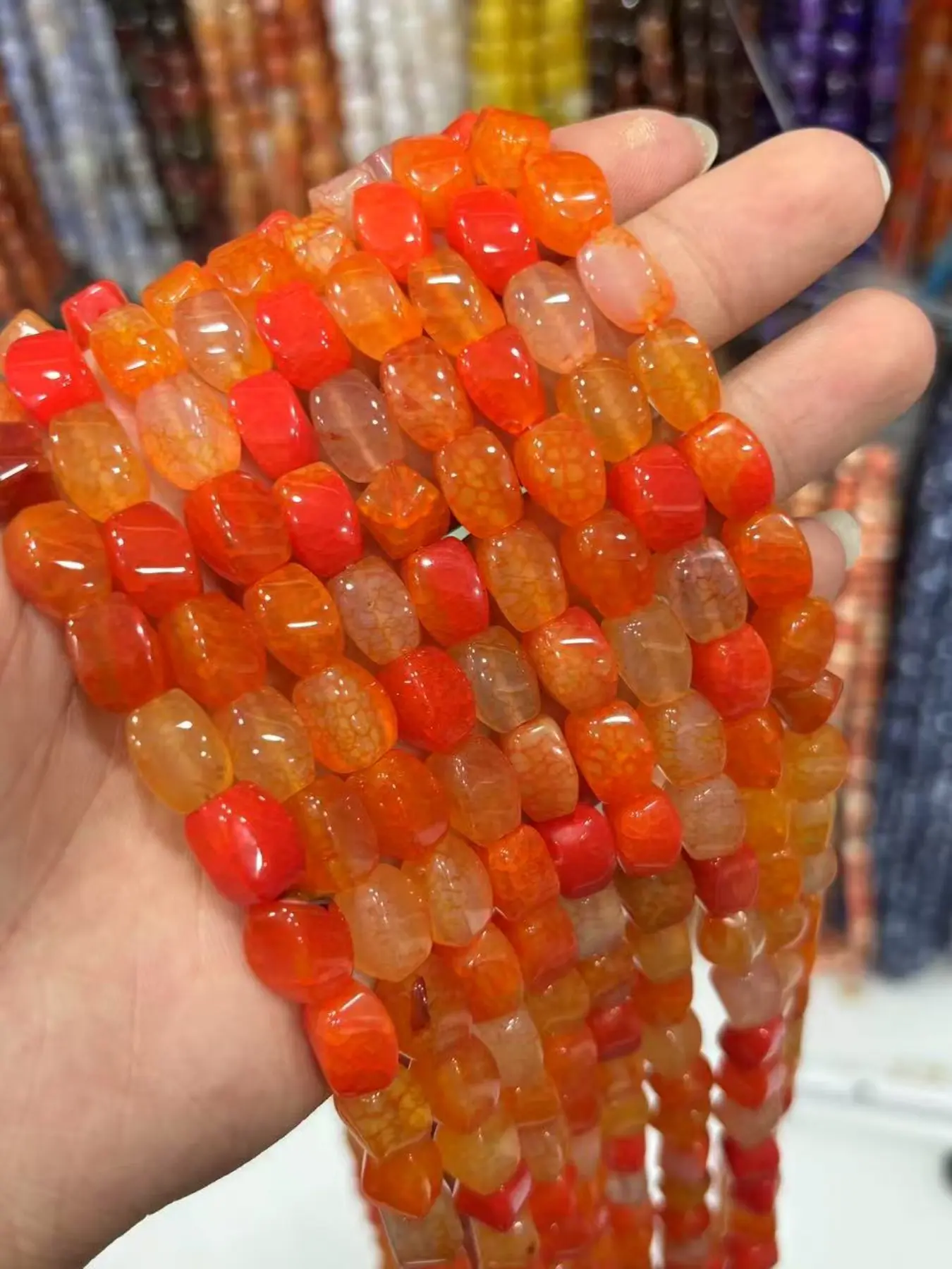 0.8cmx1.2cm Natural Stone Dragon Pattern Agate S-Shaped Beads, DIY Jewelry Making Accessories, Bracelet Necklace Earring Components