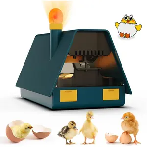 10 Automatic Egg Incubator for Hatching Chickens with Egg-Turning Interval Time Can Be Set with Digital Display and LED Lighting Educational Incubators for Chick, Duck, Quail Egg (Green)