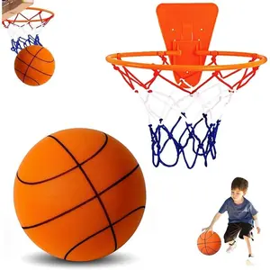 Basketball Rim, Wall Door Mounted Basketball Hoop, Wall Mounted Basketball Hoop Indoor Outdoor Hanging Basketball Hoop, Silent Ball Professional Indoor Basketball Frame for Home Use Without Basketball