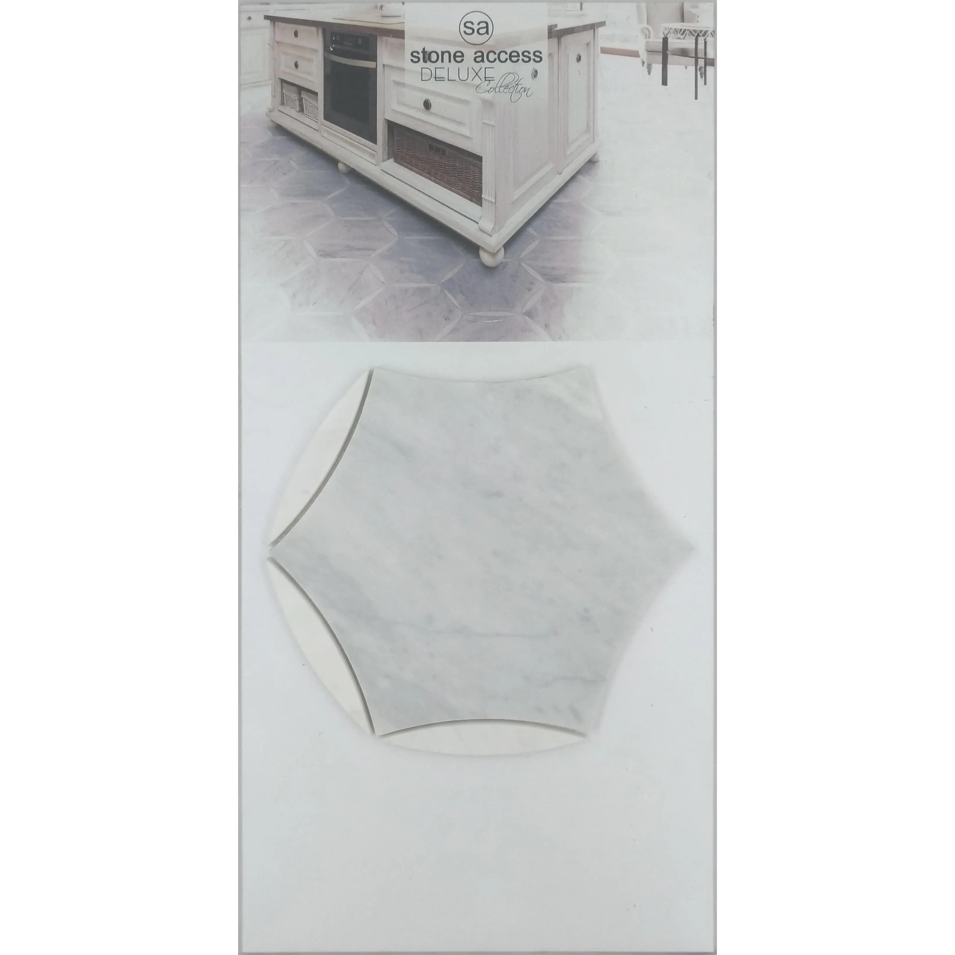 Carrara Carina Aria Honed Mosaic Tiles, European Traditional Style, 1 Sheet Commercial-Grade Mosaic Tile for Home Improvement Flooring & Wall Applications, Wall/Floor