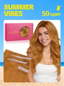 WENNALIFE Butterfly Weft Hair Extensions Human Hair, Genius Weft Hair Extensions Jet Black Add Volume and Length Real Human Hair Reusable Invisible Sew in Extensions