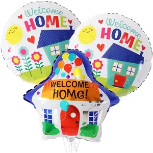Big Welcome Home Balloons - Pack of 3 | House Shaped Balloon | Welcome Home Decorations | House Warming Balloons | Welcome Back Balloons | Welcome Back To School Decorations for Classroom