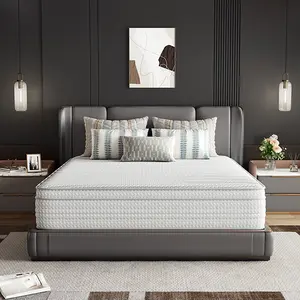 Fiberglass-Free Full/Queen/King  Medium Gel Memory Foam Hybrid Mattress -12/14 Inch-Perfect Balance of Softness & Firmness: High-Quality Mattress for All Sleepers & Body Alignment-Motion Isolation Mattress