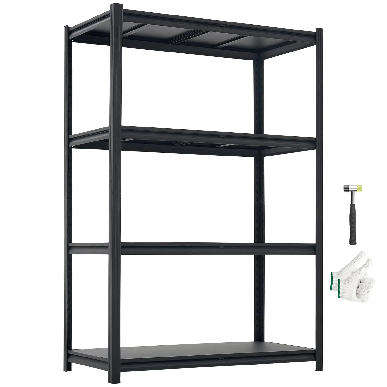 【summerfinds】VEVOR Storage Shelves, 4-Tier Adjustable, 2400 lbs Capacity, Heavy Duty Garage Storage Shelving Unit, Metal Utility Rack Shelf, for Garage Workshop Warehouse Basement, 40.55" W x 20.55" D x 60.2" H, Organizer Storage