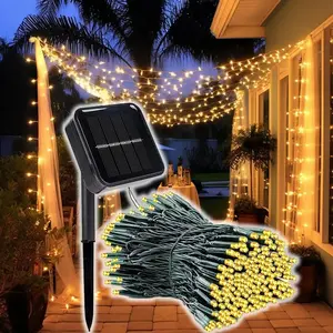Solar Powered LED String Light, Outdoor Solar LED String Light, Solar Strip Lights, LED String Light for Garden, Patio, Party Decoration, Easy Installation, Energy Efficient, Weather Resistant, LED Outdoor Waterproof