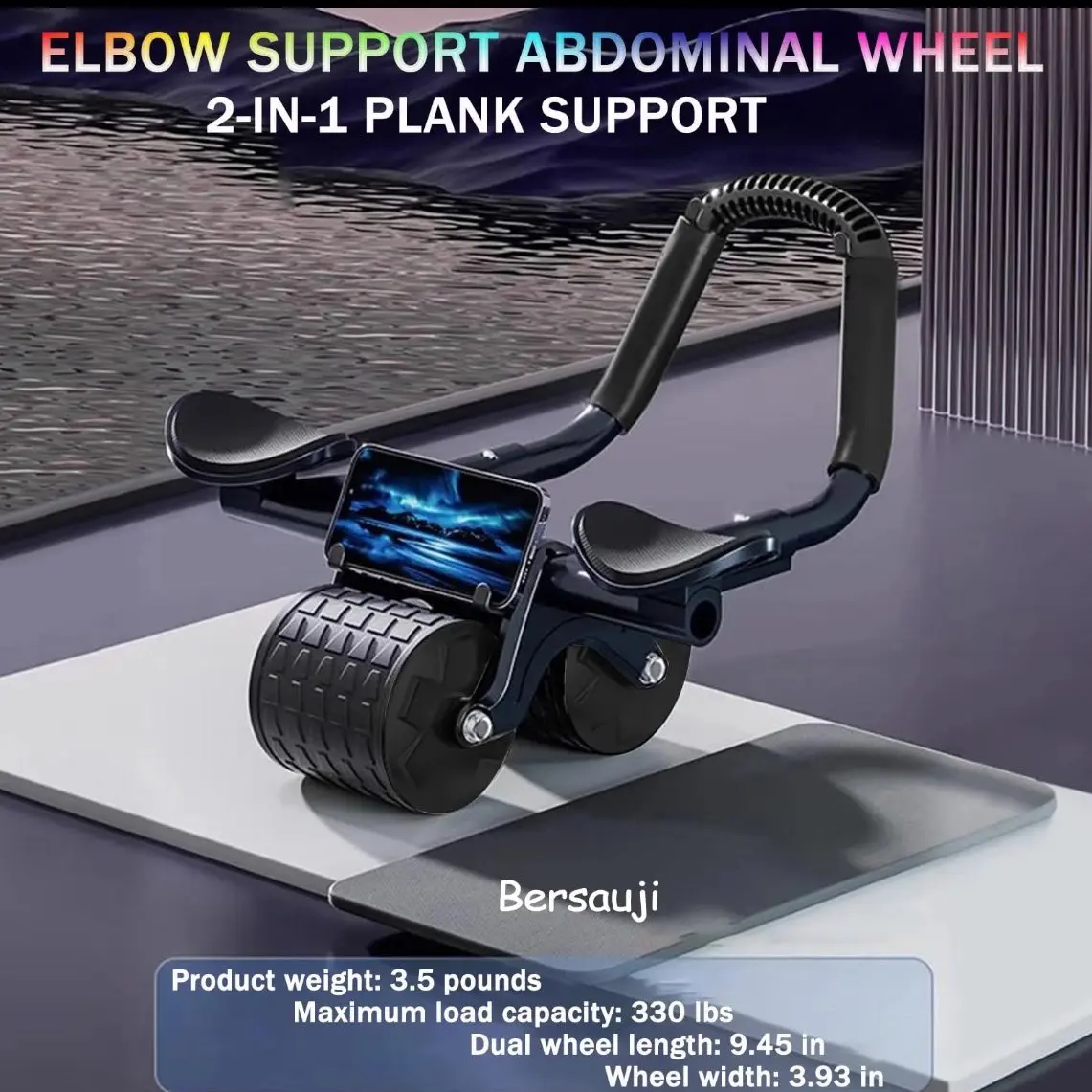 2026 Automatic Rebound Ab Roller Wheel with Timer - Abs Abdominal Core Muscle Exercise Equipment for Home Gym Kit, Gym Workout Improvement
