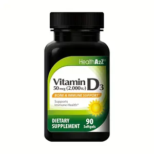 HealthA2Z Vitamin D3 (25 mcg) - 90 Softgels (Pack of 1) - Sunshine Vitamin for Immune & Bone Support, Mood & Energy - Calcium Absorption